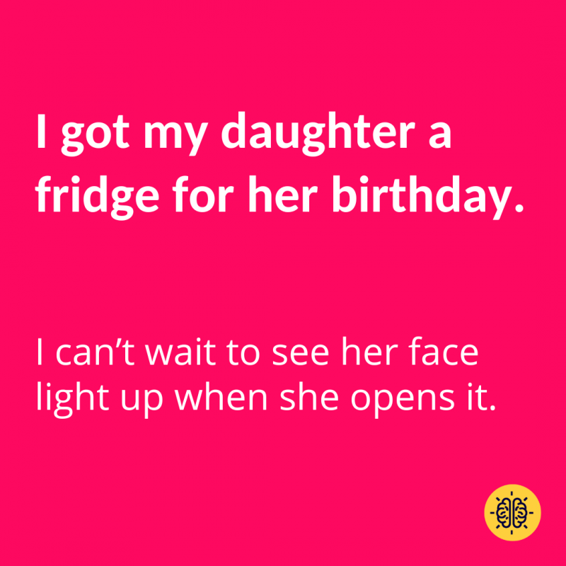 Vettem a lányomnak egy hűtőszekrényt szülinapjára.